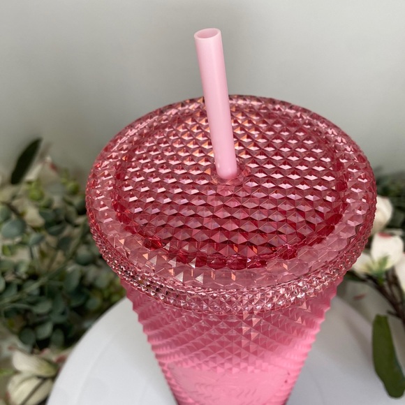 COPY - NEW Starbucks 2022 Waxberry Pink Blush Gradient Bling Cold Cup Tumbler V… - Picture 4 of 9